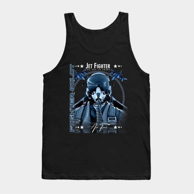 Fighter Pilot Helmet Air Force F4 Phantom Tank Top by aeroloversclothing